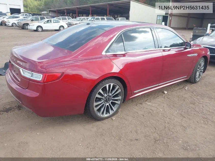 1LN6L9NP2H5631435 2017 Lincoln Continental Reserve