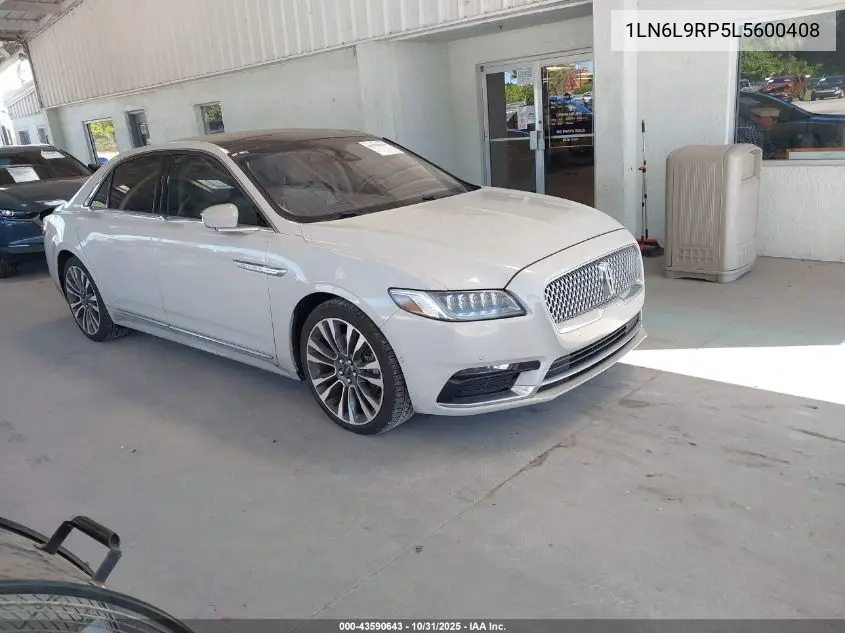 1LN6L9RP5L5600408 2020 Lincoln Continental Reserve