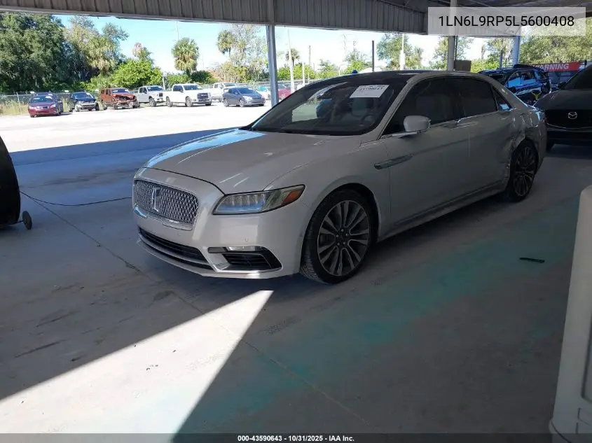 1LN6L9RP5L5600408 2020 Lincoln Continental Reserve