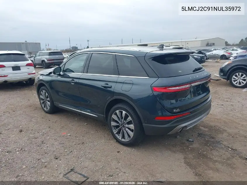 2022 Lincoln Corsair Reserve VIN: 5LMCJ2C91NUL35972 Lot: 44189165