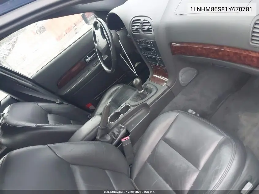 1LNHM86S81Y670781 2001 Lincoln Ls V6 Auto/V6 Manual
