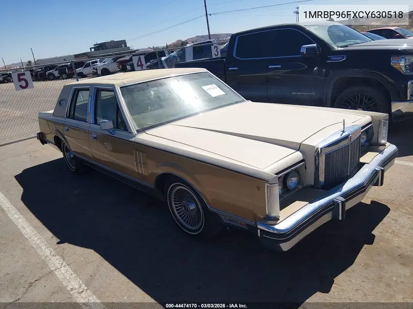 1982 Lincoln Mark Vi VIN: 1MRBP96FXCY630518 Lot: 44474170