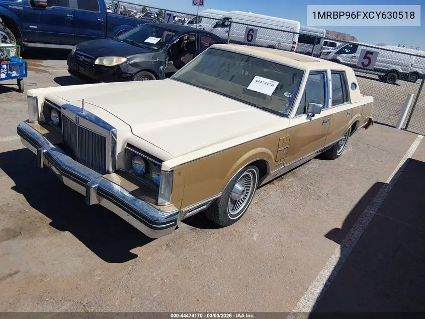 1982 Lincoln Mark Vi VIN: 1MRBP96FXCY630518 Lot: 44474170