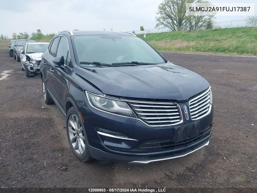 2015 Lincoln Mkc VIN: 5LMCJ2A91FUJ17387 Lot: 12008903