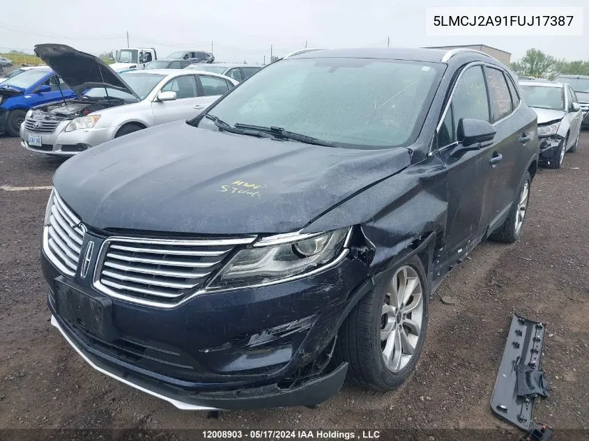 5LMCJ2A91FUJ17387 2015 Lincoln Mkc