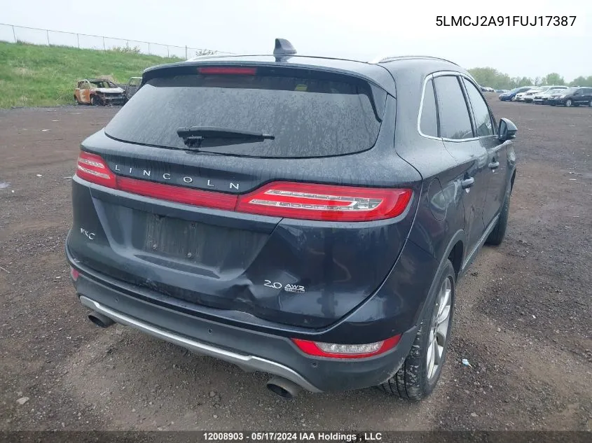 5LMCJ2A91FUJ17387 2015 Lincoln Mkc