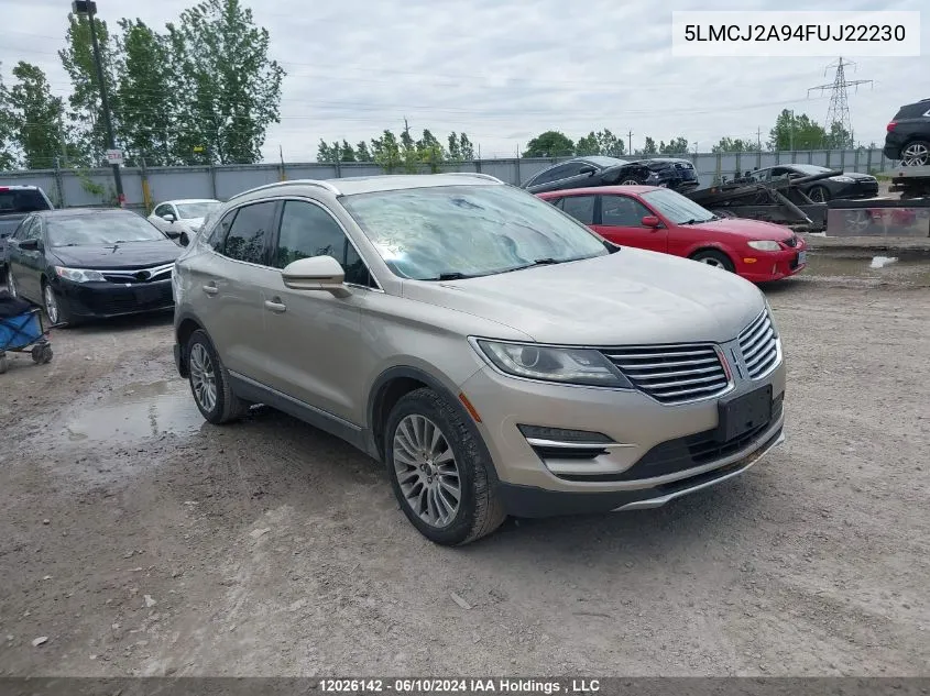 5LMCJ2A94FUJ22230 2015 Lincoln Mkc