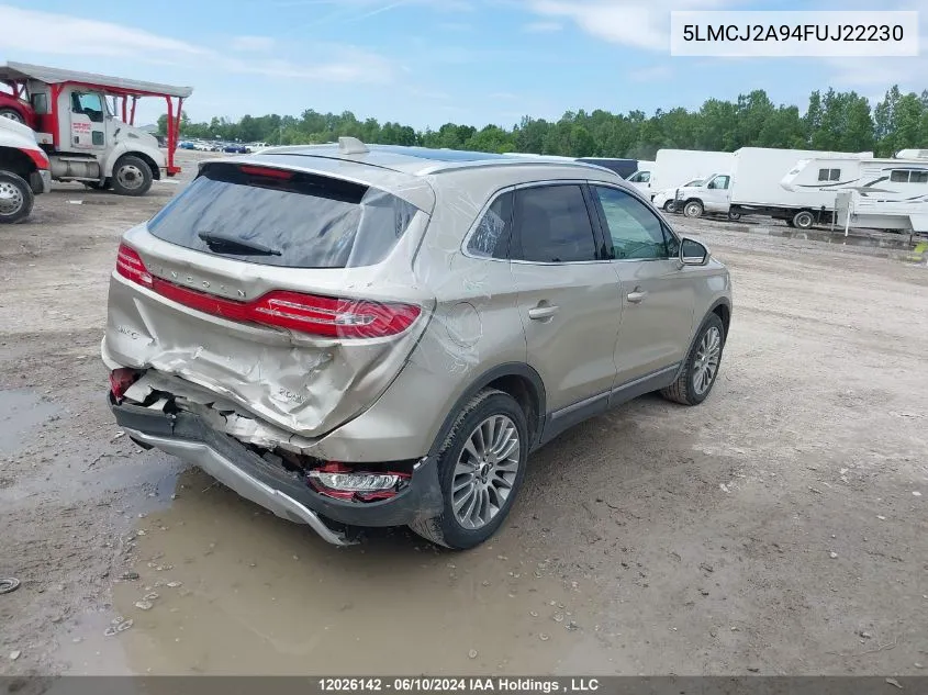 5LMCJ2A94FUJ22230 2015 Lincoln Mkc