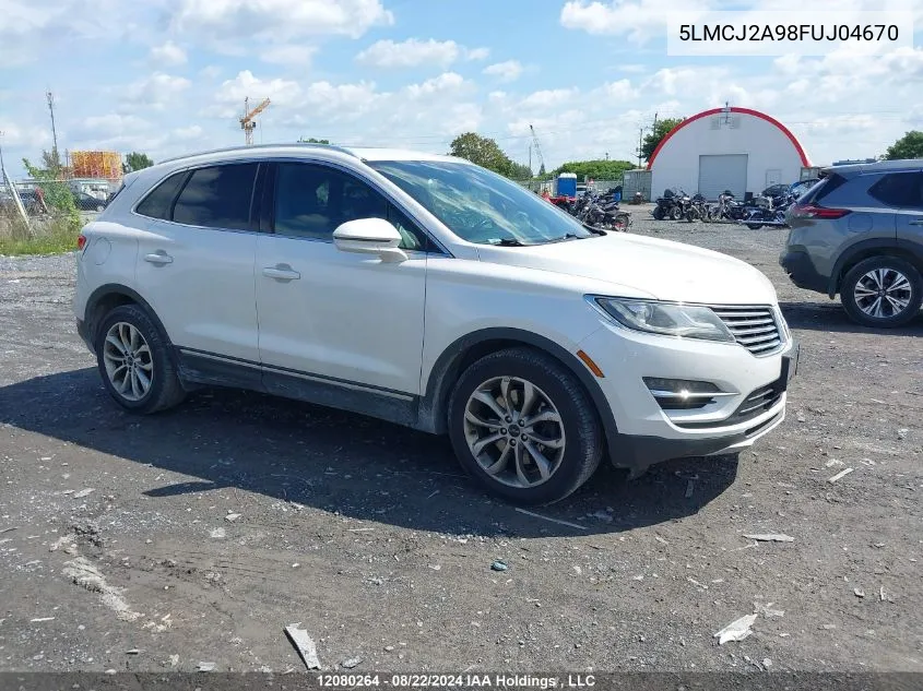 5LMCJ2A98FUJ04670 2015 Lincoln Mkc