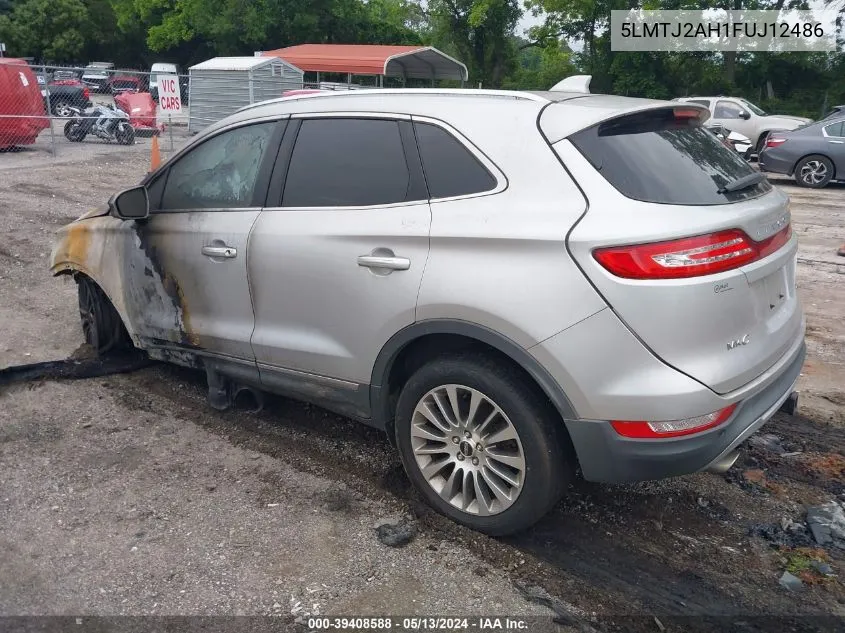 2015 Lincoln Mkc VIN: 5LMTJ2AH1FUJ12486 Lot: 39408588