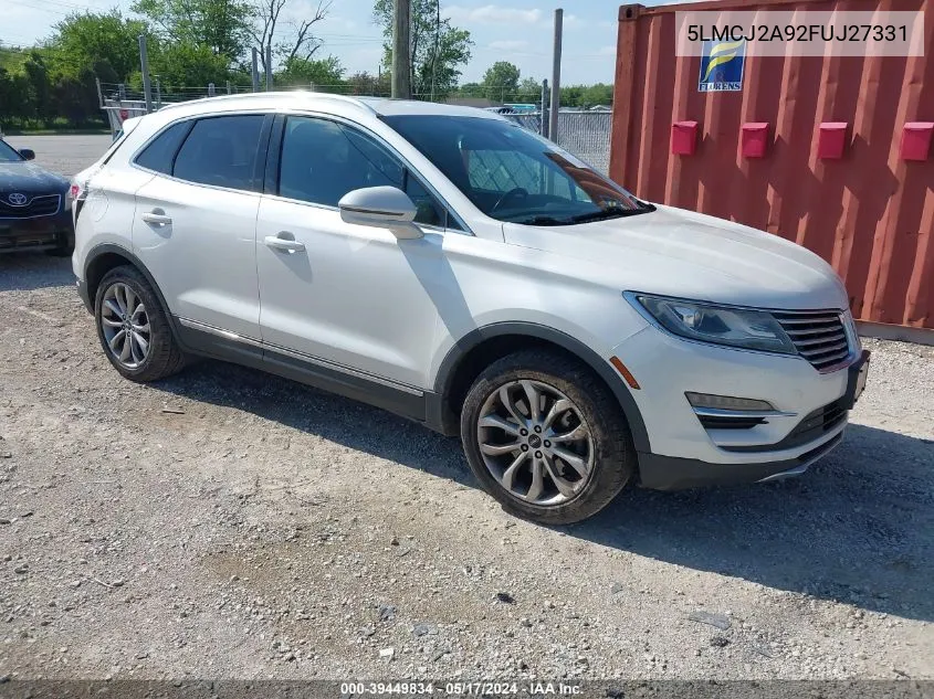 2015 Lincoln Mkc VIN: 5LMCJ2A92FUJ27331 Lot: 39449834