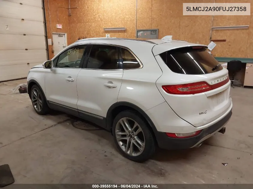 2015 Lincoln Mkc VIN: 5LMCJ2A90FUJ27358 Lot: 39555194