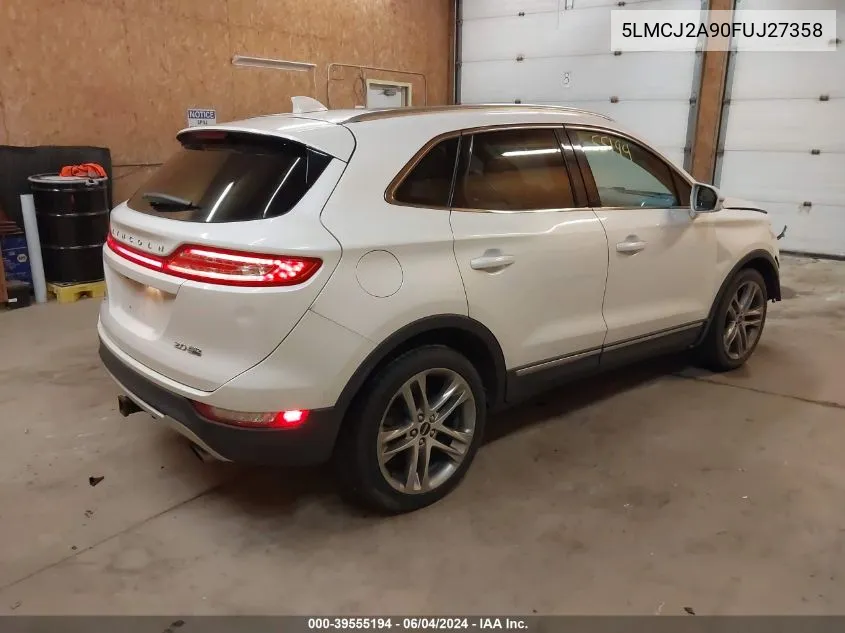 5LMCJ2A90FUJ27358 2015 Lincoln Mkc