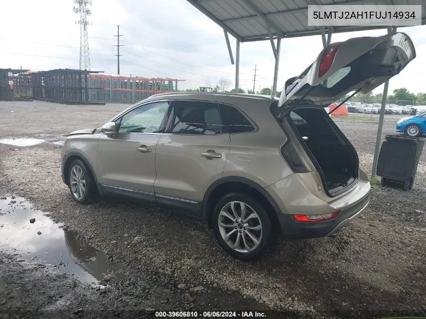 5LMTJ2AH1FUJ14934 2015 Lincoln Mkc