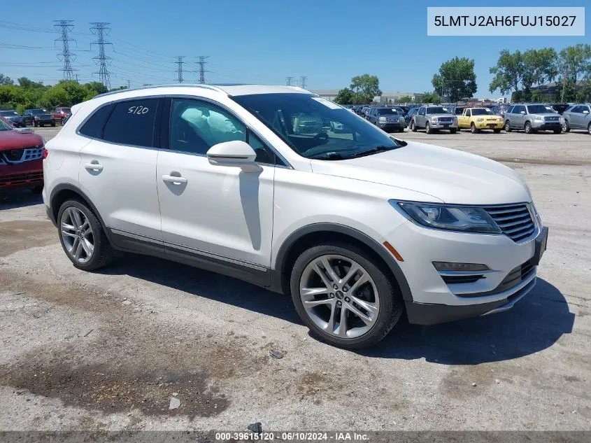 2015 Lincoln Mkc VIN: 5LMTJ2AH6FUJ15027 Lot: 39615120