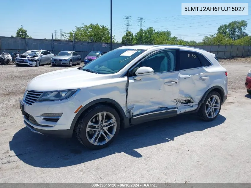 2015 Lincoln Mkc VIN: 5LMTJ2AH6FUJ15027 Lot: 39615120