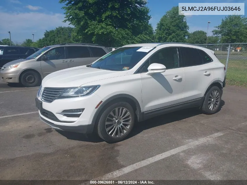 2015 Lincoln Mkc VIN: 5LMCJ2A96FUJ03646 Lot: 39626851