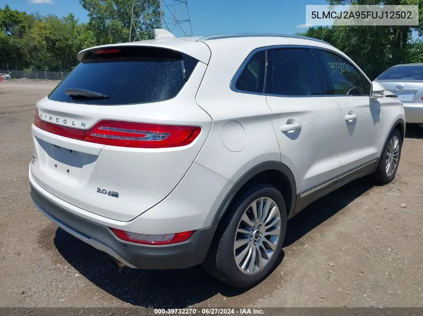 2015 Lincoln Mkc VIN: 5LMCJ2A95FUJ12502 Lot: 39732270