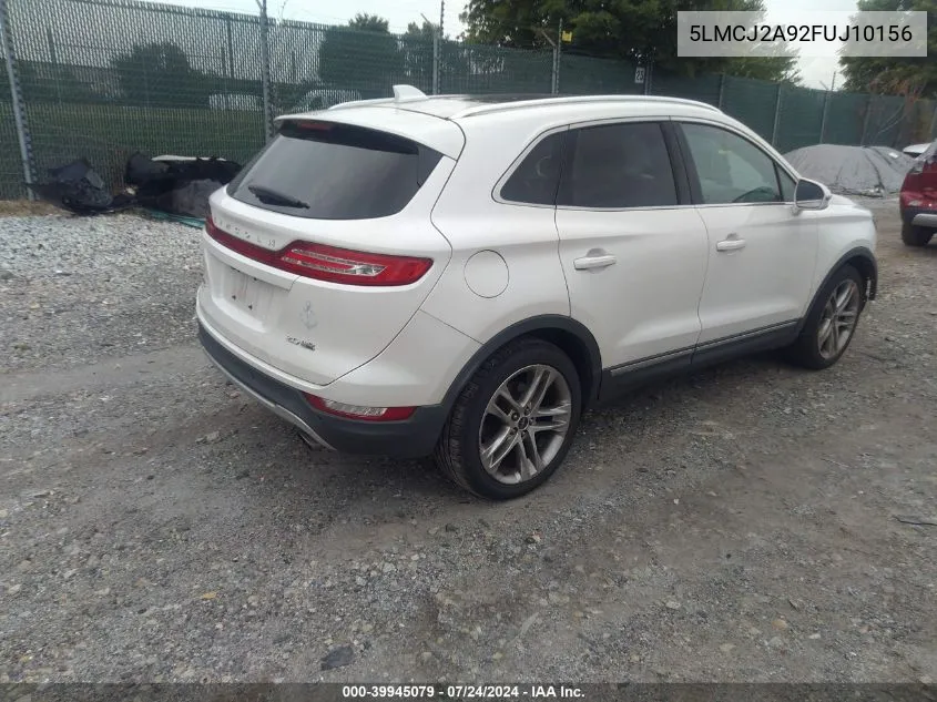 2015 Lincoln Mkc VIN: 5LMCJ2A92FUJ10156 Lot: 39945079