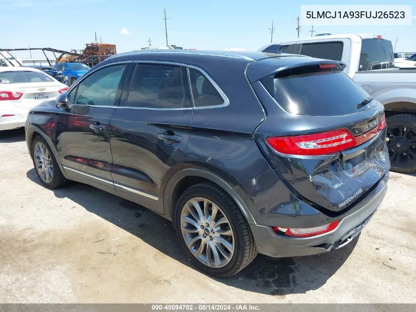 2015 Lincoln Mkc VIN: 5LMCJ1A93FUJ26523 Lot: 40094702