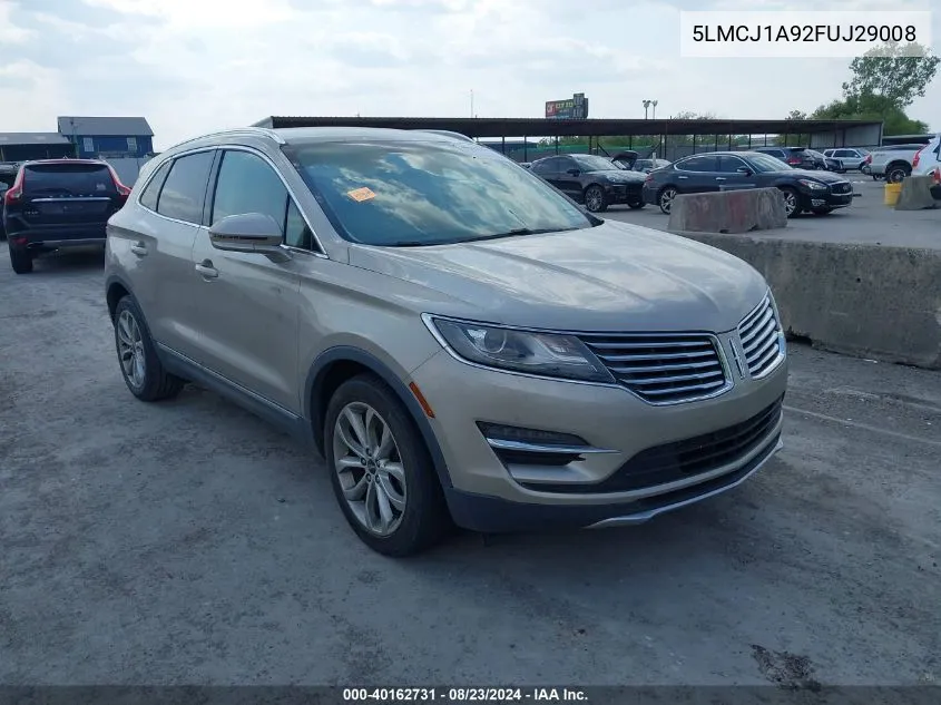 2015 Lincoln Mkc VIN: 5LMCJ1A92FUJ29008 Lot: 40162731