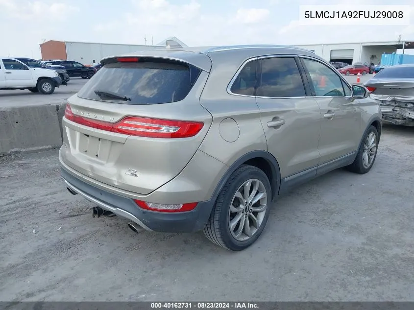 2015 Lincoln Mkc VIN: 5LMCJ1A92FUJ29008 Lot: 40162731