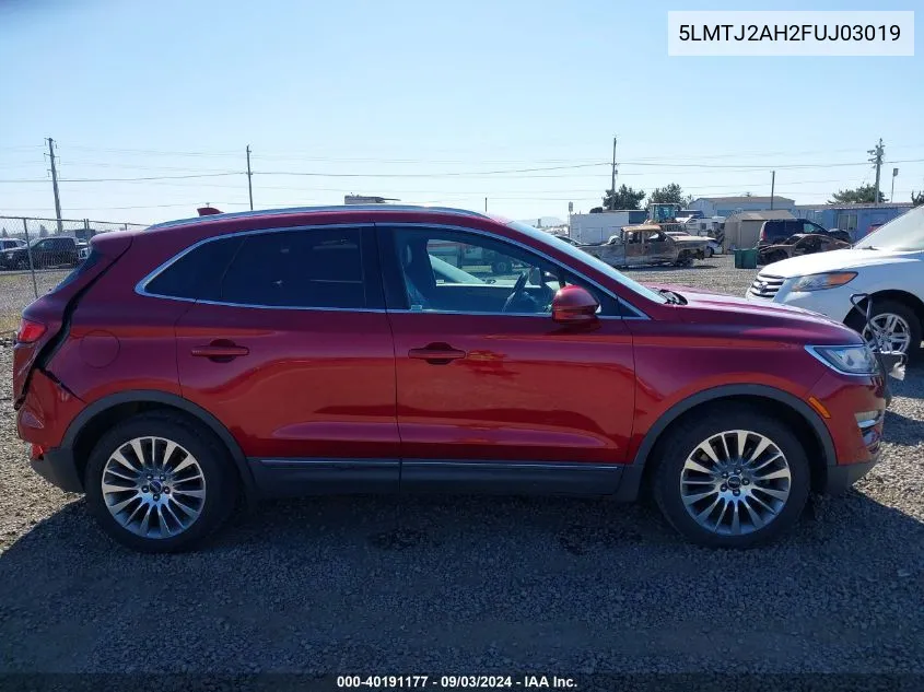 2015 Lincoln Mkc VIN: 5LMTJ2AH2FUJ03019 Lot: 40191177