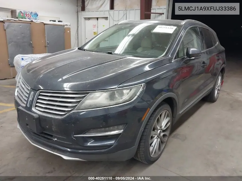 2015 Lincoln Mkc VIN: 5LMCJ1A9XFUJ33386 Lot: 40251110