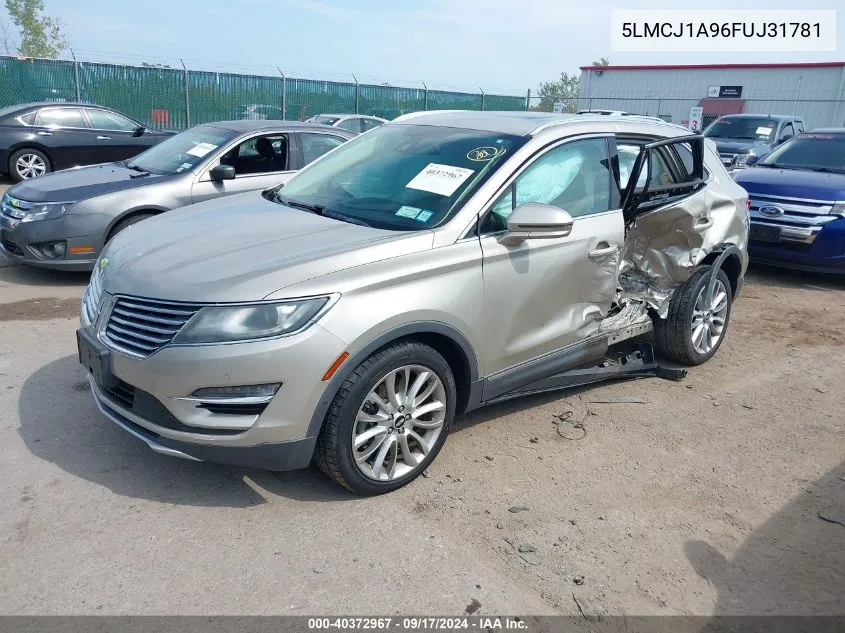 2015 Lincoln Mkc VIN: 5LMCJ1A96FUJ31781 Lot: 40372967