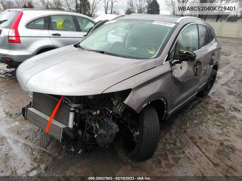 2016 Lincoln Mkc Reserve VIN: WBA8C52040K729401 Lot: 35827883