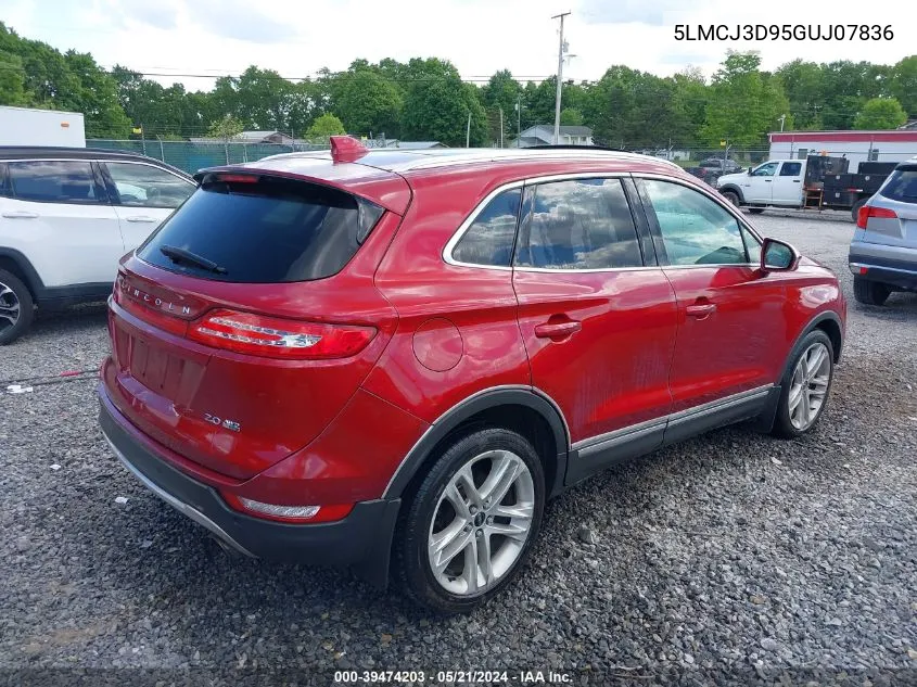 5LMCJ3D95GUJ07836 2016 Lincoln Mkc Reserve