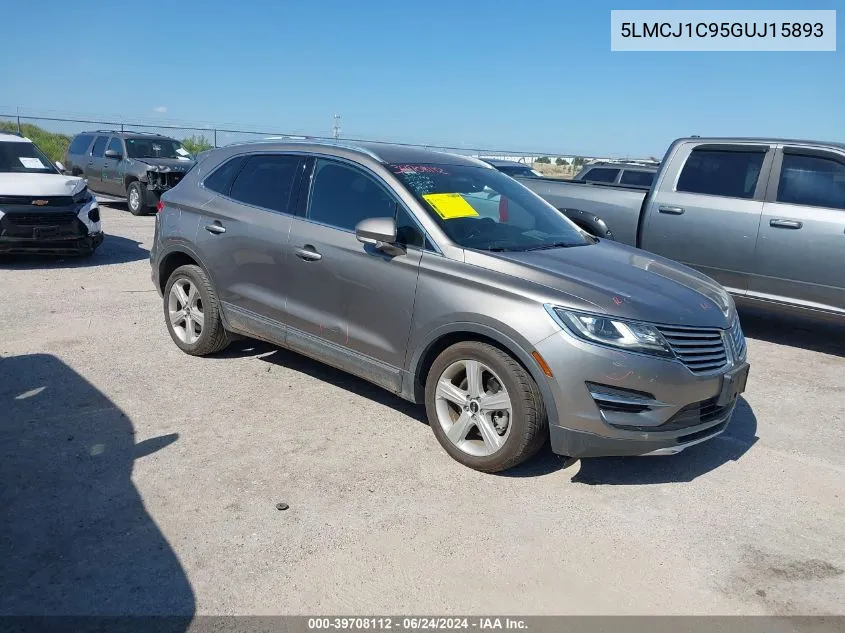 5LMCJ1C95GUJ15893 2016 Lincoln Mkc Premier