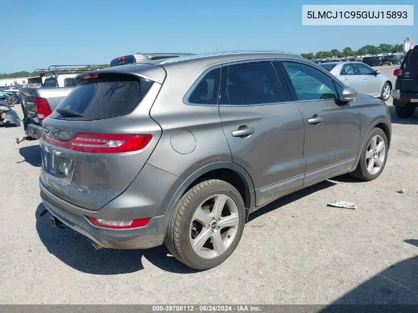 5LMCJ1C95GUJ15893 2016 Lincoln Mkc Premier