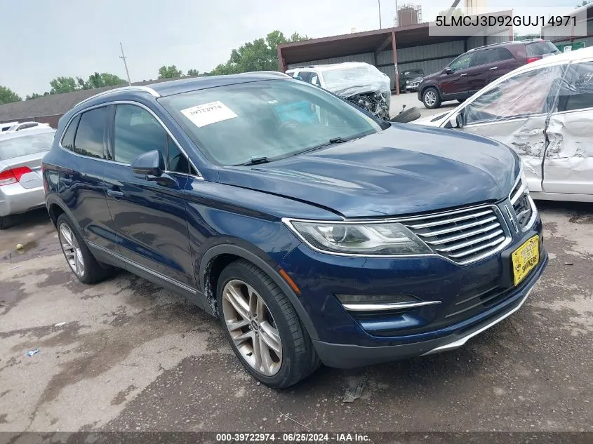 2016 Lincoln Mkc Reserve VIN: 5LMCJ3D92GUJ14971 Lot: 39722974