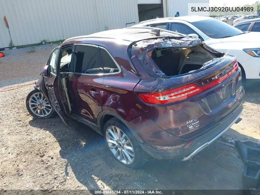 5LMCJ3C92GUJ04989 2016 Lincoln Mkc Reserve