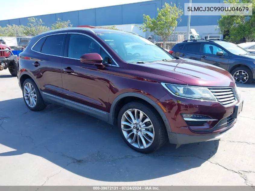 5LMCJ3C99GUJ04679 2016 Lincoln Mkc Reserve