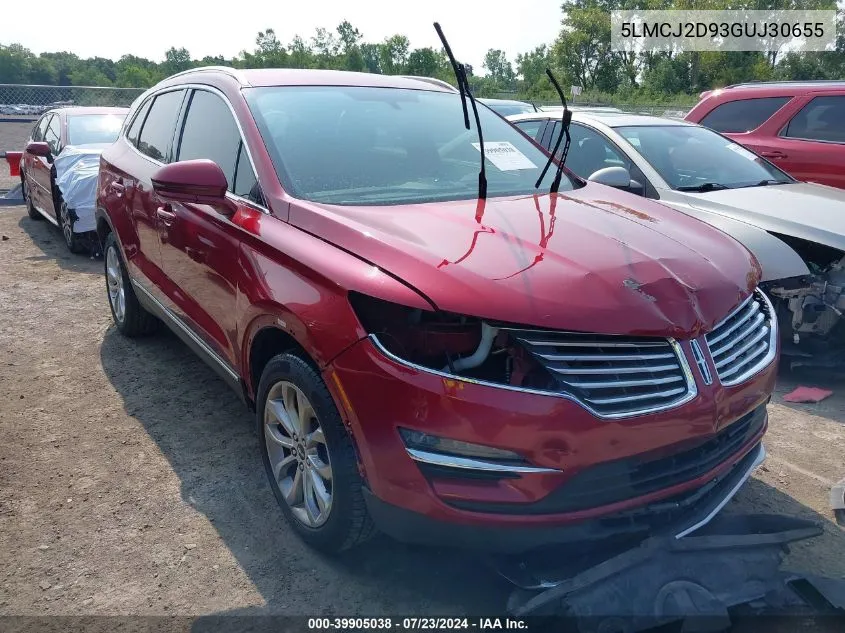 2016 Lincoln Mkc Select VIN: 5LMCJ2D93GUJ30655 Lot: 39905038