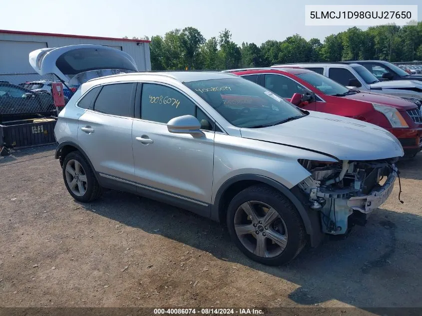 5LMCJ1D98GUJ27650 2016 Lincoln Mkc Premier