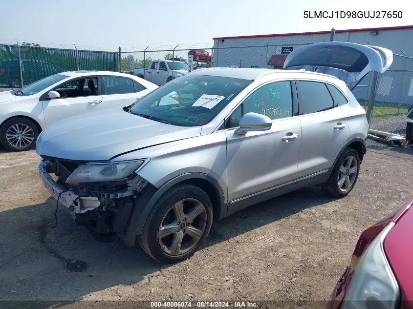 5LMCJ1D98GUJ27650 2016 Lincoln Mkc Premier