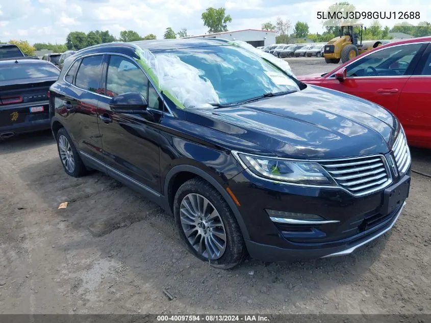 2016 Lincoln Mkc Reserve VIN: 5LMCJ3D98GUJ12688 Lot: 40097594