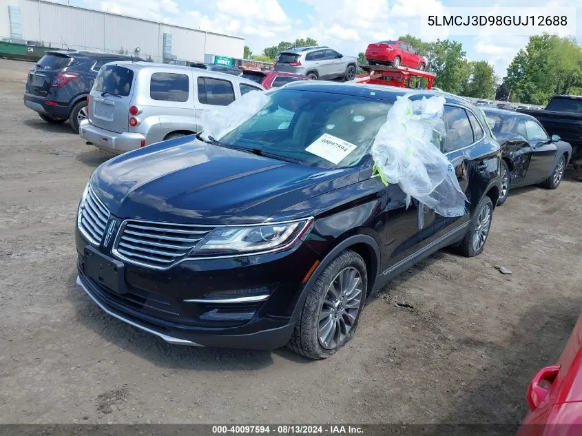 2016 Lincoln Mkc Reserve VIN: 5LMCJ3D98GUJ12688 Lot: 40097594