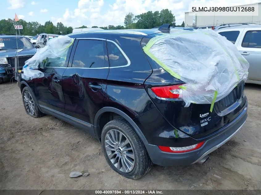 2016 Lincoln Mkc Reserve VIN: 5LMCJ3D98GUJ12688 Lot: 40097594