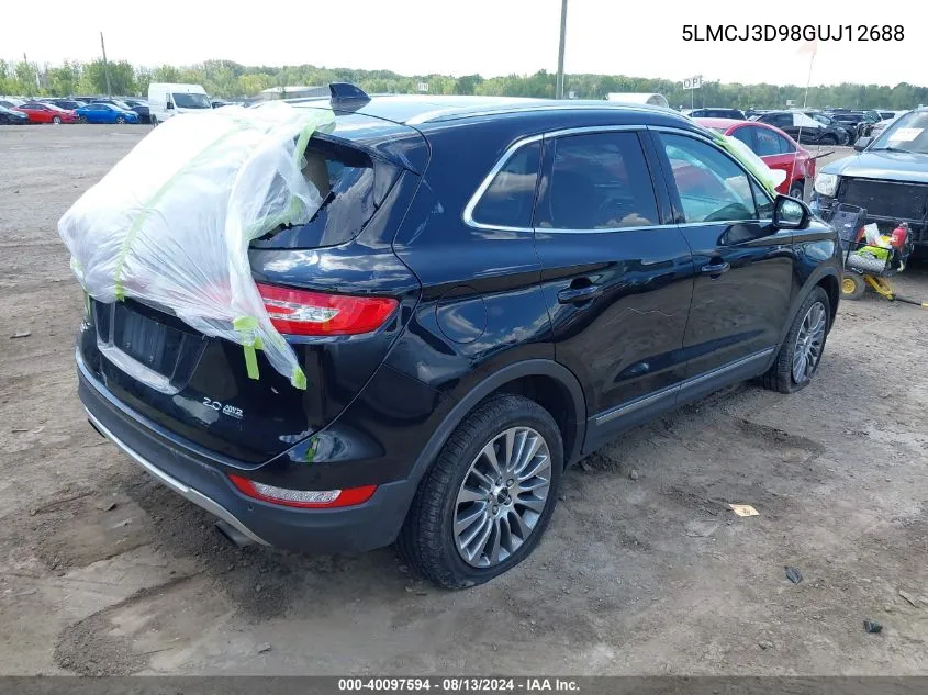 2016 Lincoln Mkc Reserve VIN: 5LMCJ3D98GUJ12688 Lot: 40097594