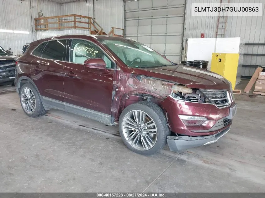 2016 Lincoln Mkc Reserve VIN: 5LMTJ3DH7GUJ00863 Lot: 40157228