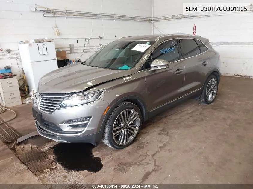 2016 Lincoln Mkc Reserve VIN: 5LMTJ3DH7GUJ01205 Lot: 40165414