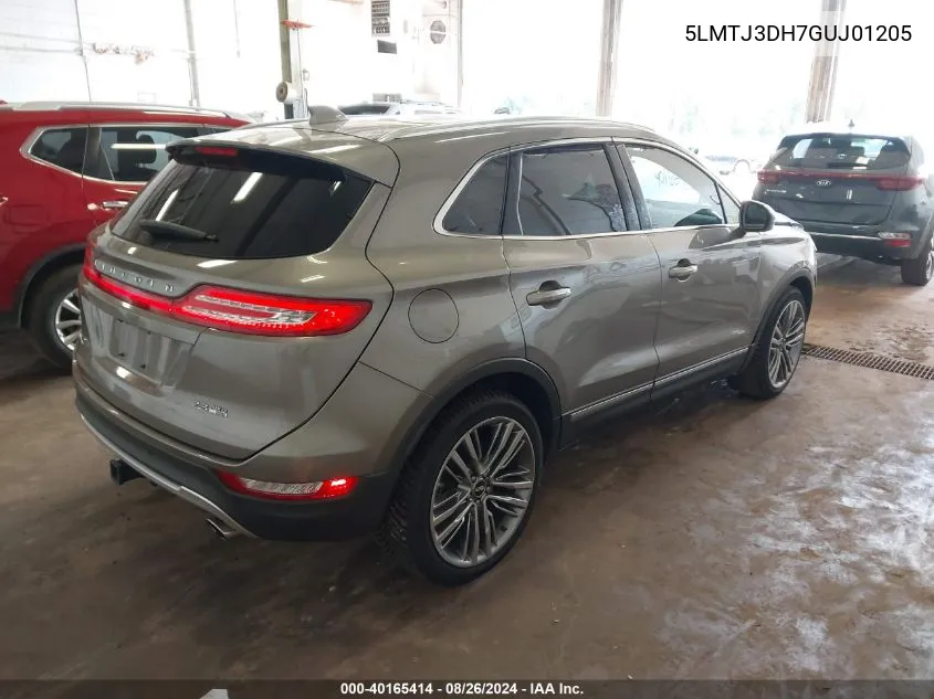 2016 Lincoln Mkc Reserve VIN: 5LMTJ3DH7GUJ01205 Lot: 40165414