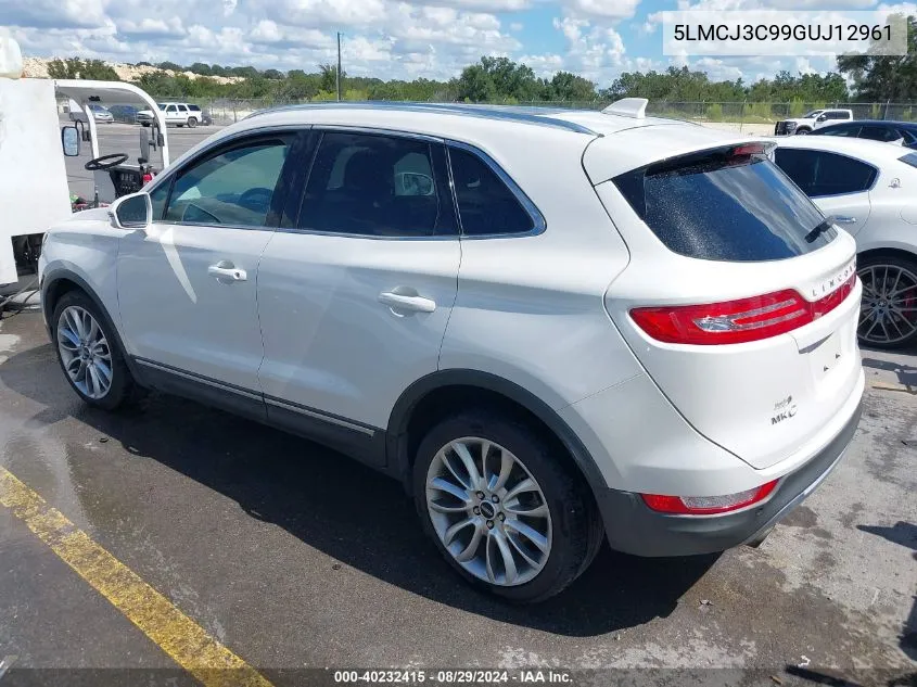 2016 Lincoln Mkc Reserve VIN: 5LMCJ3C99GUJ12961 Lot: 40232415