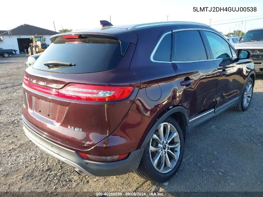 5LMTJ2DH4GUJ00538 2016 Lincoln Mkc Select