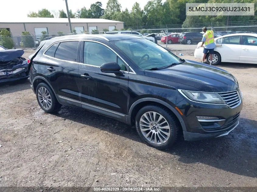 2016 Lincoln Mkc Reserve VIN: 5LMCJ3C92GUJ23431 Lot: 40262329