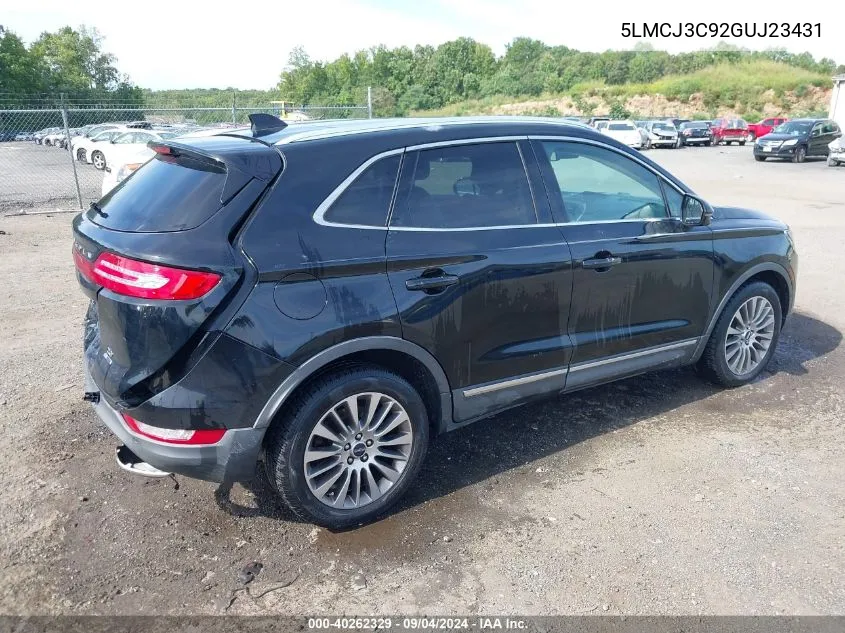 5LMCJ3C92GUJ23431 2016 Lincoln Mkc Reserve